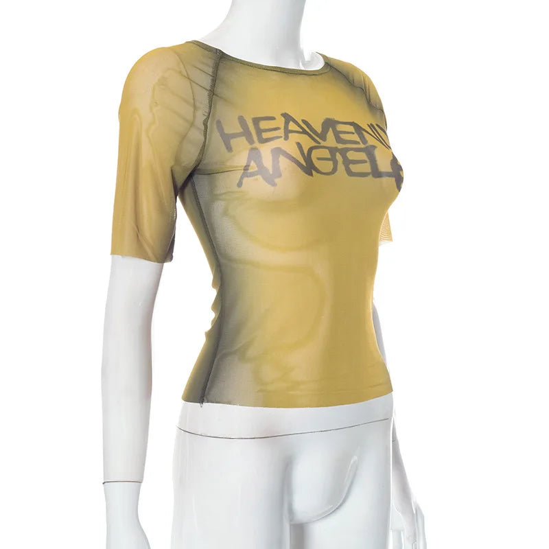 Heavenly Angel Mesh See Though Two-Piece Sets