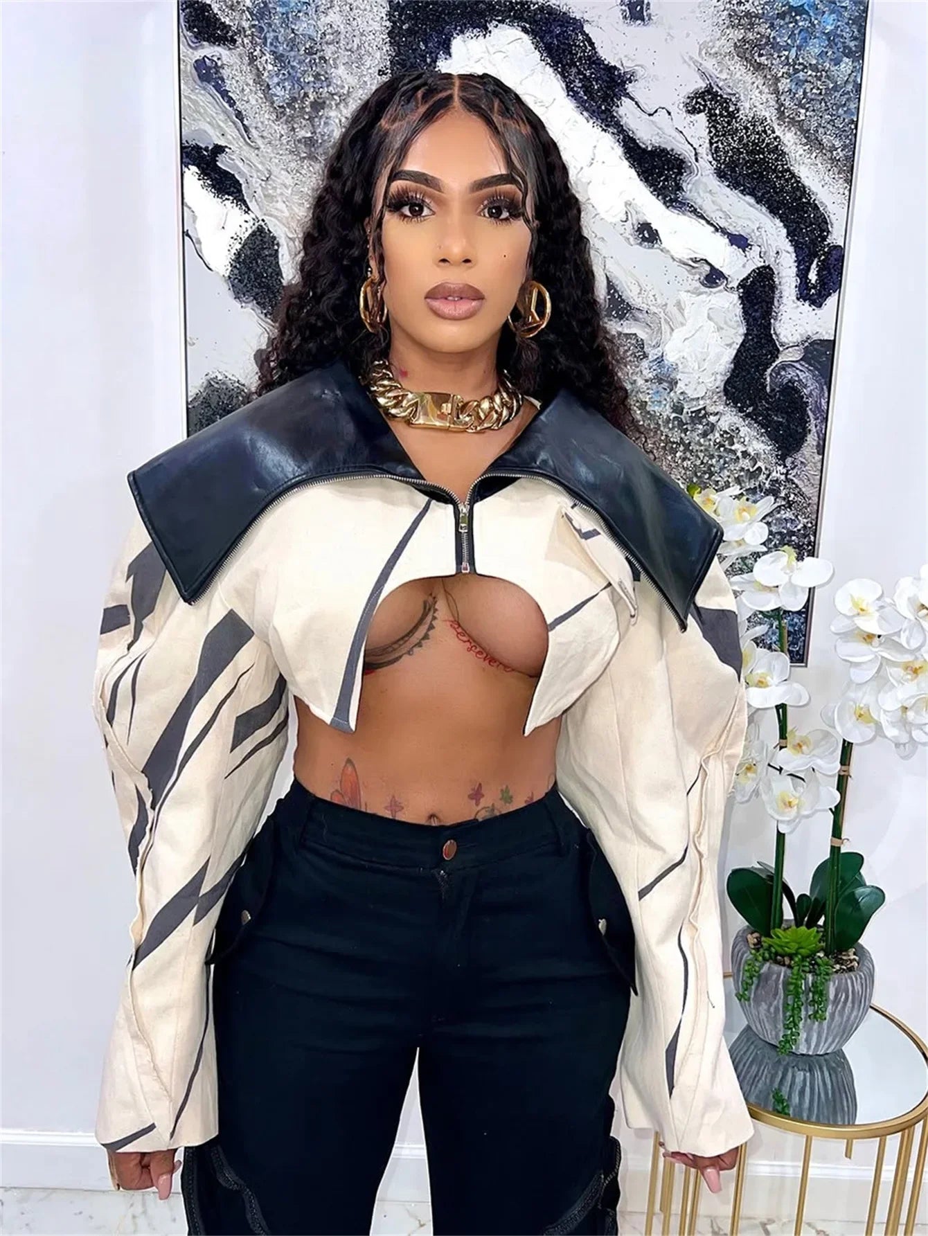 Fly Girl Zipper Crop Jacket