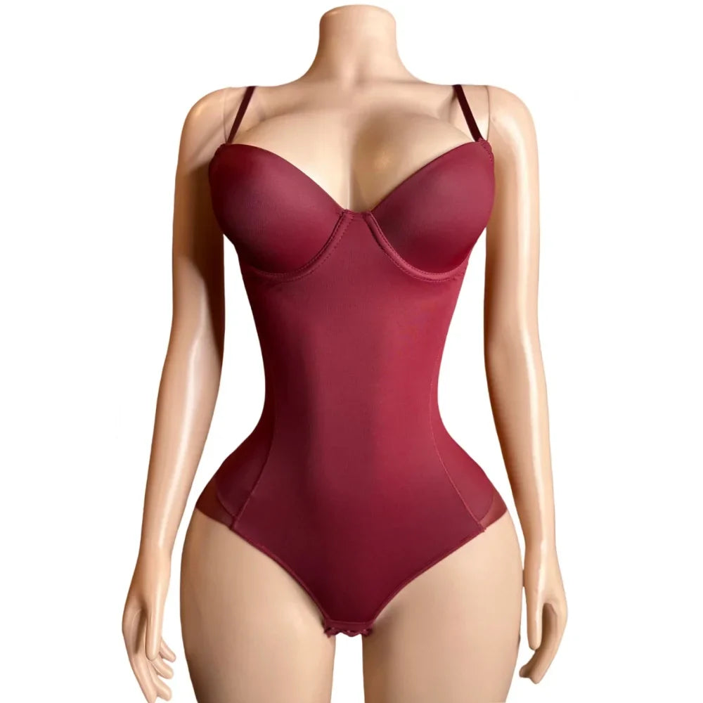 V-Neck Bodycon Bodysuit