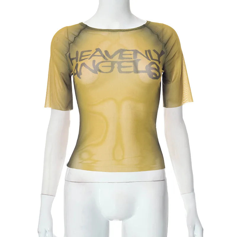 Heavenly Angel Mesh See Though Two-Piece Sets
